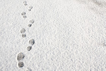 Footprints In The Snow Background