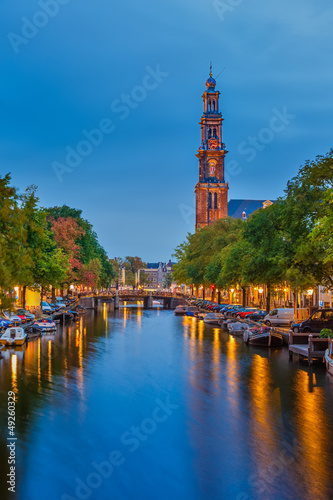 Board z aluminiowym obramowaniem Zachodni kościół w Amsterdamie