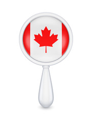 Sticker - Loupe with canadian flag.