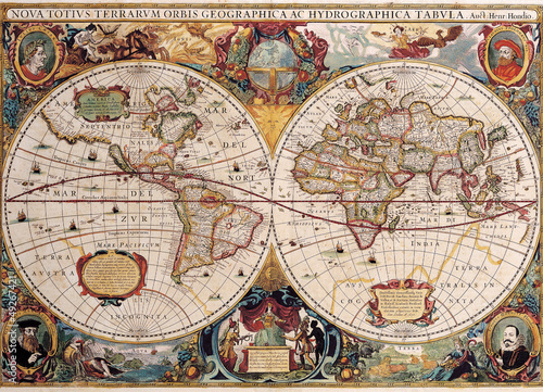 Obraz na płótnie .World map