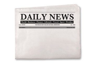 blank daily newspaper