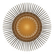 © Kunz Husum - Decorative gold and frame with vintage round patterns.