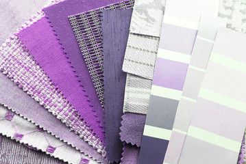 Canvas Print - close up of the upholstery texture color samples
