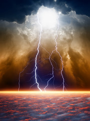 Wall Mural - dramatic moody sky