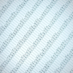 Business data financial report print. Blue toned and vignette