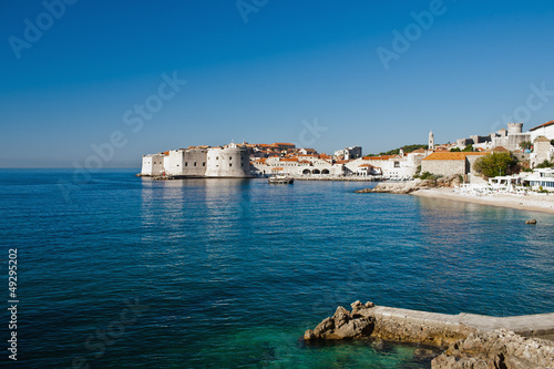Plakat na papierze fotorealistycznym Morze Adriatyckie, Stare Miasto Dubrownik, Chorwacja, Europa