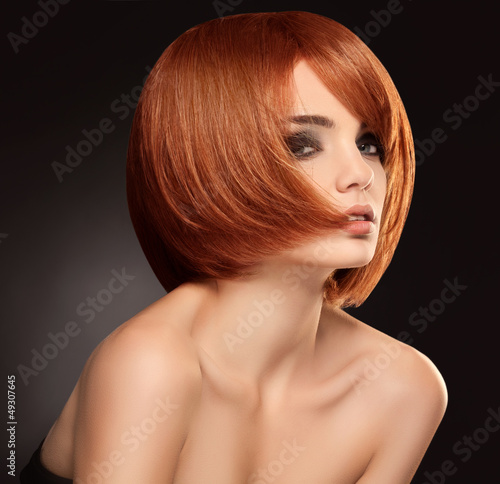 Naklejka dekoracyjna Red Hair. High quality image.