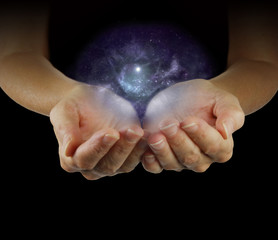 Wall Mural - holding the galaxy