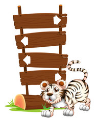 Wall Mural - A tiger in a jumping position