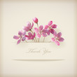 © Nadezda Kostina - Floral spring vector 'Thank you' pink flowers card