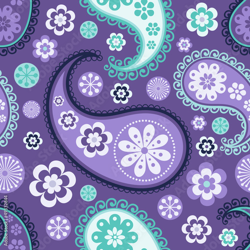 Tapeta ścienna Bez szwu paisley wzór