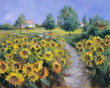 © bittedankeschön - sonnenblumen landschaft malerei