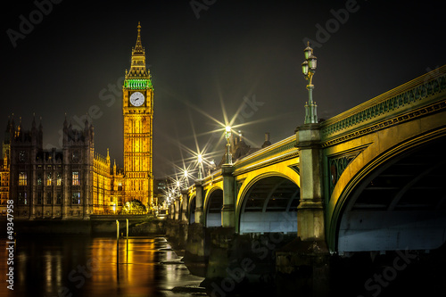 Naklejka samoprzylepna Wieża zegarowa Big Bena i dom parlamentu w mieście Westminster,