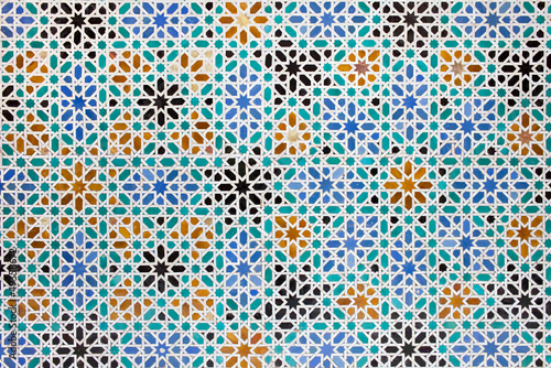 Tapeta ścienna Płytki azulejos w stylu mudejar tle