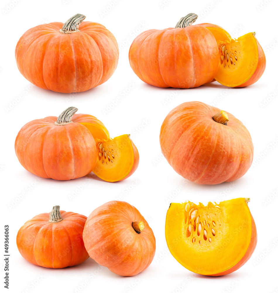 collection of pumpkin images - obrazy, fototapety, plakaty 