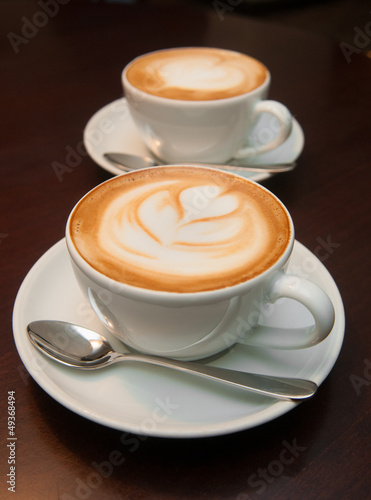 Naklejka ścienna two cappuccino cups