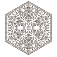 Aufkleber - Vector round decorative design element