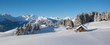 canvas print picture - Winterpanorama in den Alpen