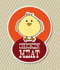 Wall Mural - chicken label