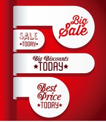 Wall Mural - Big Sale Icons and Labels