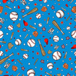 Baseball Sports Seamless Pattern Vector