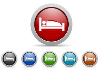 Poster - hotel vector icon set