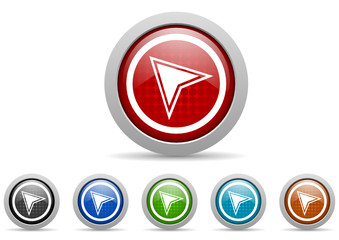 Poster - navigation vector icon set