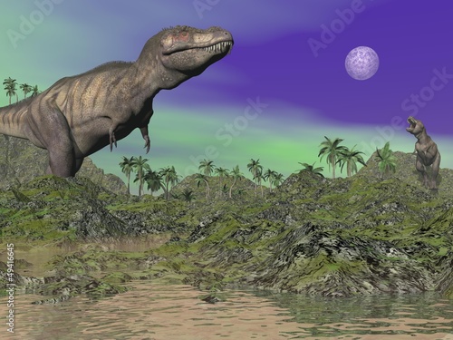 Naklejka samoprzylepna Tyrannosaurus - 3d render