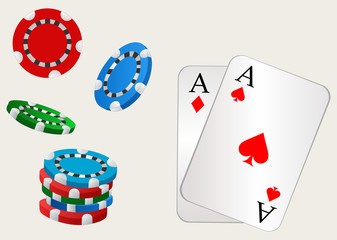 Poster - Gambling. Style vector