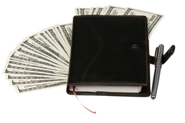 Canvas Print - Dollars and notepad