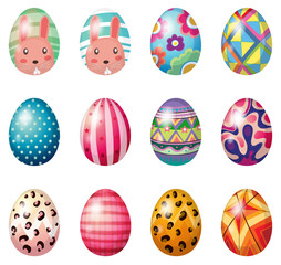 Sticker - Easter eggs with colorful designs