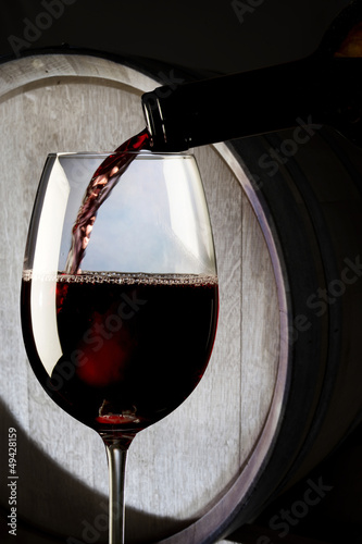 Plakat na papierze fotorealistycznym Czerwone wino