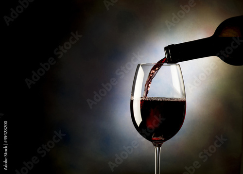 Plakat na papierze fotorealistycznym Czerwone wino
