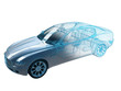 © OH - Auto 3D Gitternetz weiss