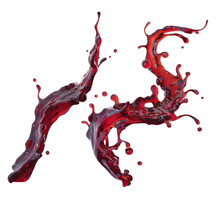 Cherry Juice Or Red Wine Dynamic Liquid Splash