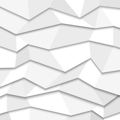 Wall Mural - 3d white paper background - origami style