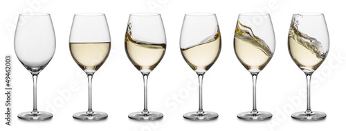 Fototapeta do kuchni White wine splash collection