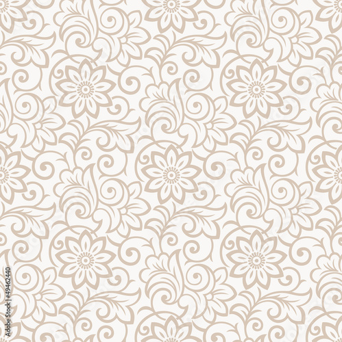 Naklejka dekoracyjna Floral seamless royal wallpaper