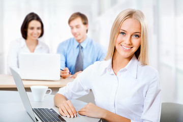 Poster - Portrait of attractive business woman