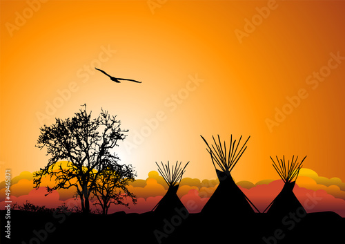 Tepee Al Tramonto Buy This Stock Vector And Explore Similar Vectors At Adobe Stock Adobe Stock