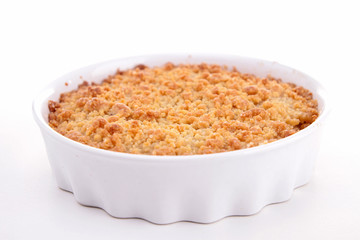 Wall Mural - apple crumble on white