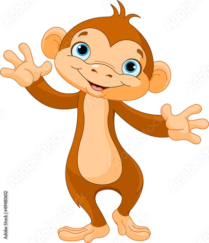 Naklejka ścienna Baby monkey