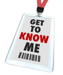 © iQoncept - Get to Know Me Badge Name Tag and Lanyard