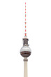Tv tower in Berlin on white, clipping path included