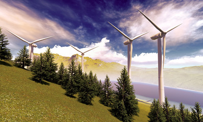 Wind turbines onshore