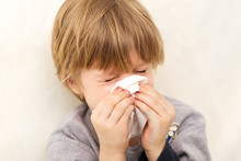 Child Cold Flu Illness Tissue Blowing Runny Nose