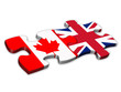 Canadian & UK Flags (Canadian English translation jigsaw)