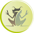 logo frog sitting