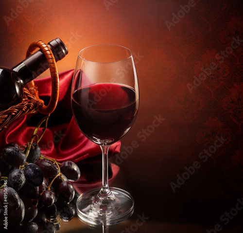 Plakat na papierze fotorealistycznym Czerwone wino