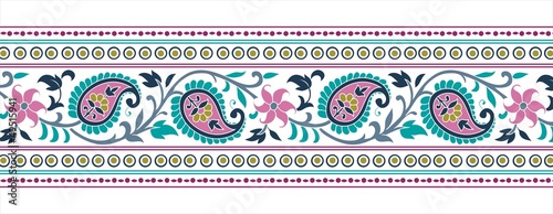 Tapeta ścienna Paisley kwiatowy wzór, tekstylia, Radżastan, królewskie Indie